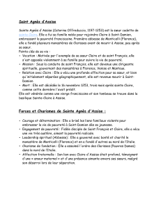 Sainte Agn&egrave;s d'Assise : Biographie et Spiritualit&eacute;