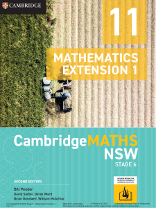 Cambridge Maths Extension 1 Year 11 Textbook