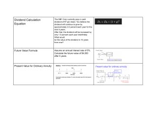 Financial Mathematics Formulas and Problems