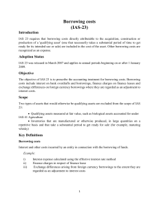 Borrowing Costs IAS 23 Accounting Guide