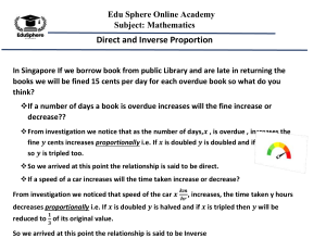 Direct and Inverse Proportion Math Lesson