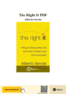 The Right It: Why Ideas Fail and How to Succeed