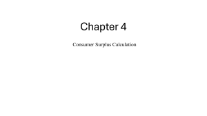 Chapter 4: Consumer Surplus Calculation