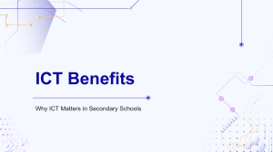 ICT Benefits in Secondary Schools