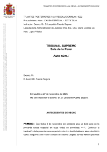 Auto del Tribunal Supremo sobre prisi&oacute;n provisional de Koldo Garc&iacute;a Izaguirre
