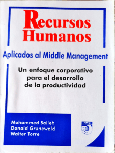 Human Resources for Middle Management: Corporate Productivity Approach