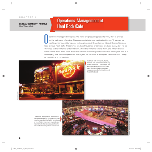 Operations Management at Hard Rock Cafe - Chapter 1