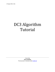 DC3 Algorithm Tutorial: Linear Time Suffix Array Construction