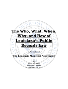 Louisiana Public Records Law Guide