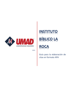 Gu&iacute;a para la elaboraci&oacute;n de citas en formato APA