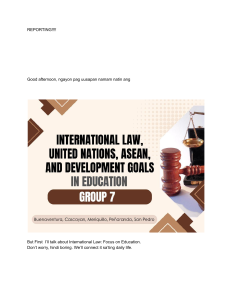 International Law & Education: Rights & Global Goals