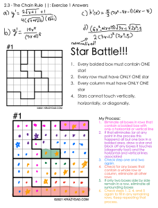 Calculus Exercise Answers: Chain Rule & Star Battle Puzzle