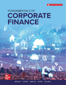 Fundamentals of Corporate Finance 8th Canadian Edition Textbook