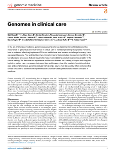 Genomes in Clinical Care: Review of Implementation Studies