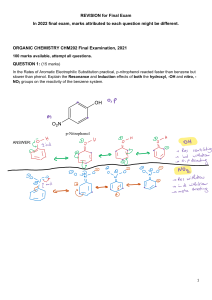 Organic Chemistry Final Exam CHM202 2021