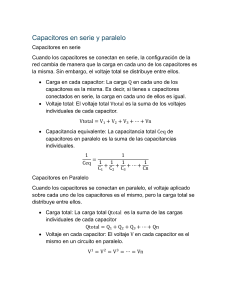 Capacitores en serie y paralelo
