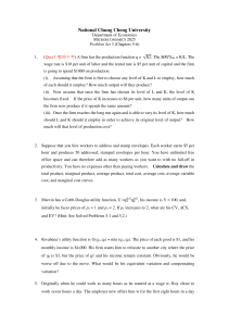 Microeconomics Problem Set 3