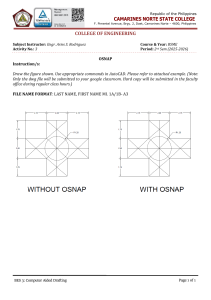 AutoCAD OSNAP Activity: Draw Figure with/without Snaps