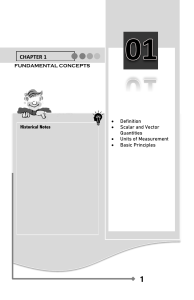Statics of Rigid Bodies: Fundamental Concepts & Principles