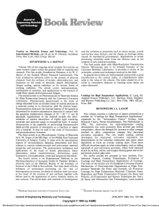 Book Reviews: Materials Science & Technology