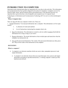 Introduction to Computer Basics