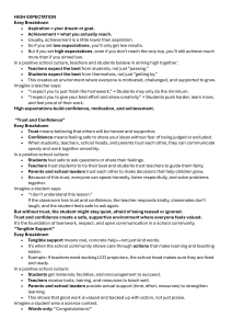 Positive School Culture: High Expectations & Trust Guide