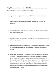 Punctuation Worksheet: Full Stops & Capital Letters