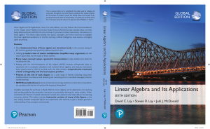 Linear Algebra and Its Applications 6th Ed Global Textbook