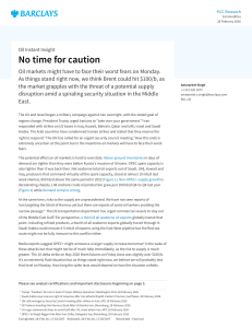Oil Market Impact of Middle East Conflict - Barclays Insight