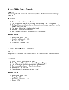 School Nutrition Contest Rules
