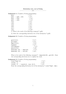 Prolog Derivation Tree Assignments