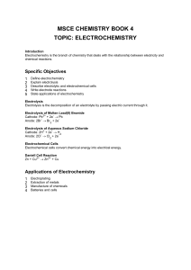 MSCE Chemistry Book 4: Electrochemistry