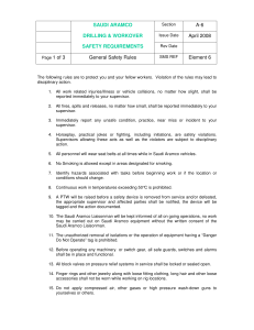 Saudi Aramco Drilling & Workover Safety Requirements