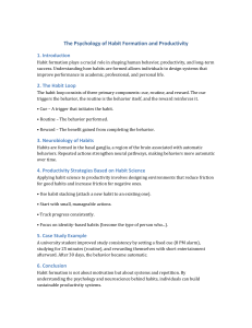 Psychology of Habit Formation & Productivity