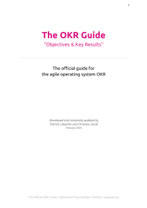 The OKR Guide: Objectives & Key Results