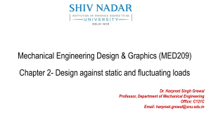 Mechanical Engineering Design: Static & Fluctuating Loads