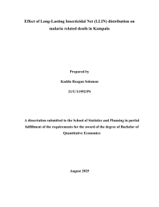 Effect of LLIN Distribution on Malaria Deaths in Kampala