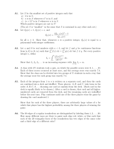 Mathematics Problem Set: A1-A6