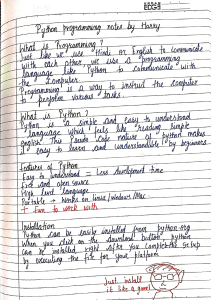 Python Programming Notes by Harry
