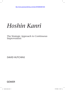 Hoshin Kanri: Strategic Continuous Improvement Approach