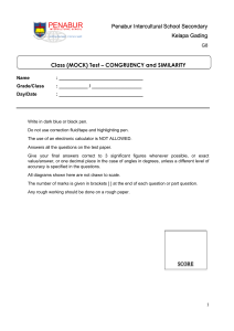 Grade 8 Math Mock Test: Congruency & Similarity