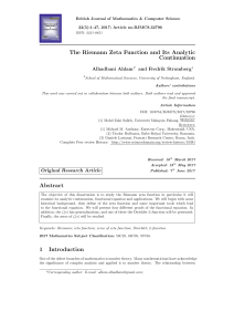 Riemann Zeta Function and Analytic Continuation