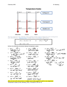 Temperature Scales Worksheet: Conversions & Formulas