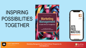 Marketing Management 5e: South African Perspective Textbook