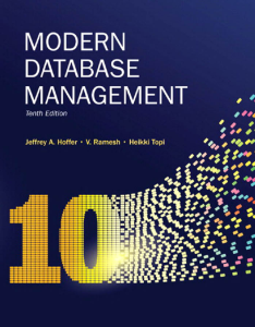 Modern Database Management 10th