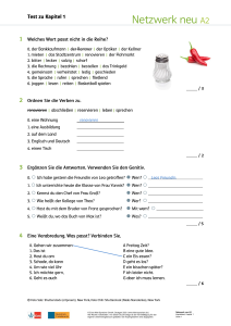 Netzwerk neu A2 Kapitel 1 Test