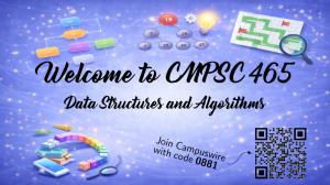 CMPSC 465 Data Structures and Algorithms Syllabus