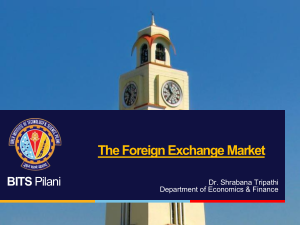 The Foreign Exchange Market Lecture Notes