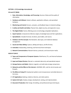 CIE & Edexcel ICT Syllabus: AS Level & IGCSE Topics