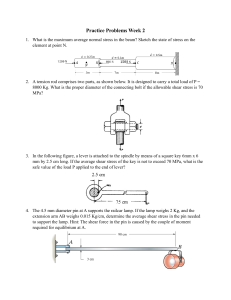 Engineering Practice Problems Week 2: Stress Analysis